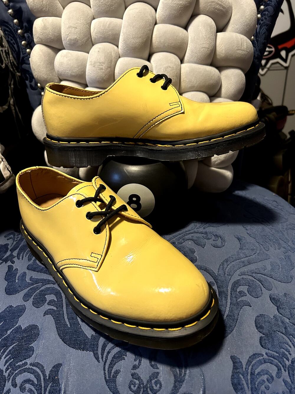 Dr Martens Yellow Patent Leather 1461 size 8/EU 39